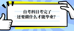 自考科目考完了，还要做什么才能毕业？