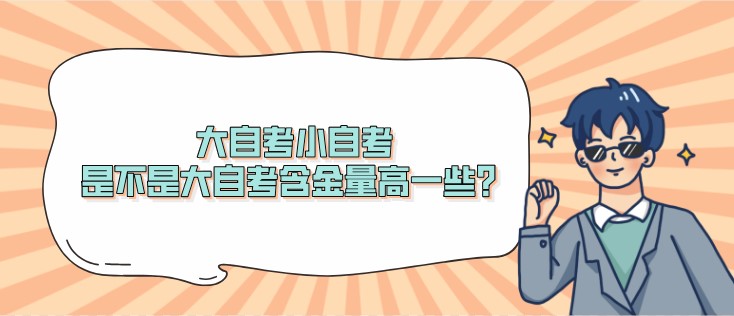 大自考小自考，是不是大自考含金量高一些？